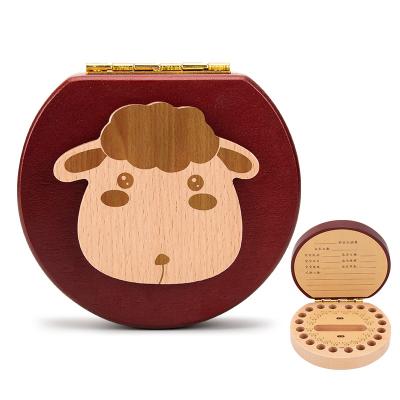 China Beautiful Souvenir China Baby Tooth Promotion Box Christmas Gifts Wooden Wooden Gift Box Organizer Preschool Education for sale