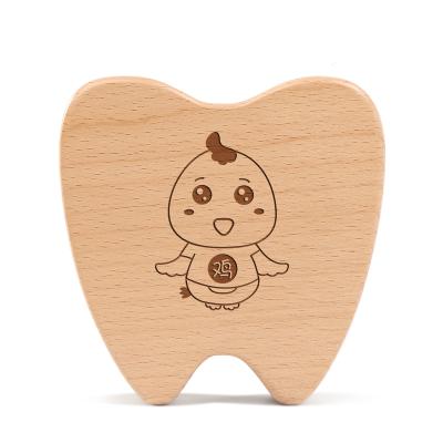 China China High Quality Newborn Baby Gift Set Disc Wooden Children's Keepsake Box Children's Growth Tooth Tooth Toothbox Kids Gifts for sale