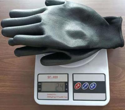 China China Factory Wholesale Breathable Gloves Black Nylon Polyurethane Dipped Gloves PU Coated Work Gloves for sale