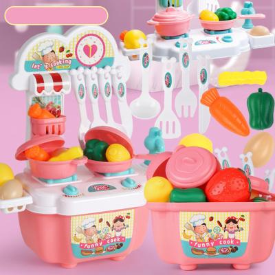 China Preschool Kids Play Set 2021 New Design Toy Kitchen Sets Pretend To Play Happy Kitchen Toys Sets Kitchen Set Toy for sale