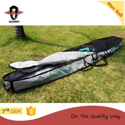 China 2017 hot sale 600D woven fabric+inner foam+PE woven fabric stand up paddle board bag good quality surfboard cover for sale