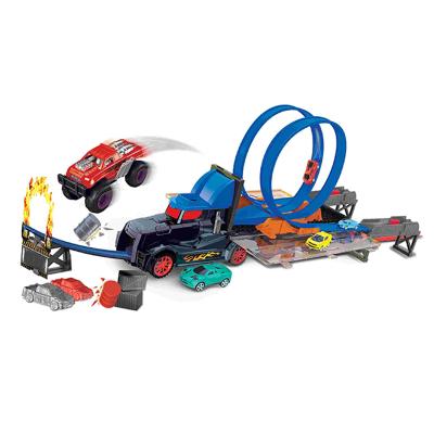 China Launching Toy Tractor Truck Vehicle Model Plastic Trajectory Walking Racing Track for sale