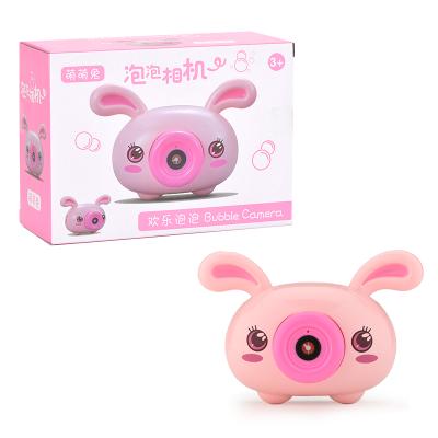 China Hot Sale Plastic Girl Cute Cartoon Rabbit Bubble Camera Toys Musical Bubble Memories Maker for sale