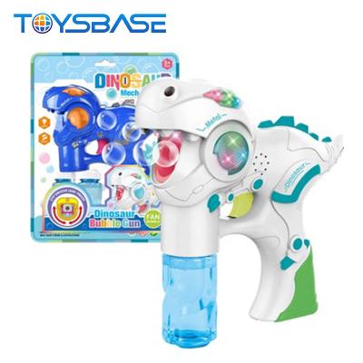 China Plastic Bubble Machines Of Kids Dinosaur Outdoor Bubble Gun Toys for sale