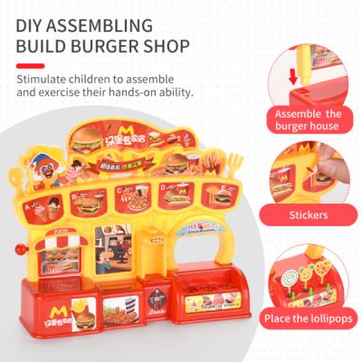 China DIY Plastic Burger Shop Toy - Fast Food Toys Kids Plastic Kitchen Toy Play Set Shopping Game for sale