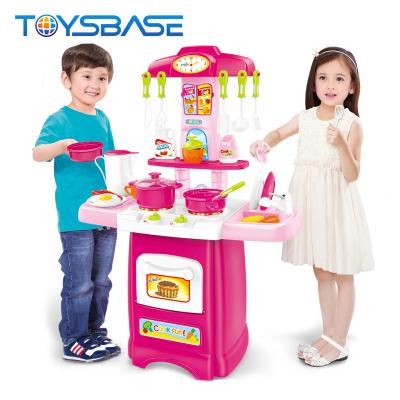 China Mini Kitchen Set Kitchen Plastic Kids Toy-Play Game Toys Kids Learning Kitchen Toys For Children for sale