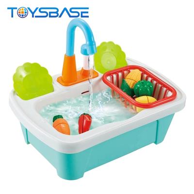 China Plastic Pretend Play Sink Play Kids Water Kitchen Toy Sink for sale