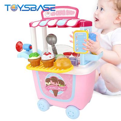 China Most Popular Baking Toy 82x38x95cm Toy Shop Funny Ice Cream Maker Toy Dessert Cake Games Ice Cream for sale