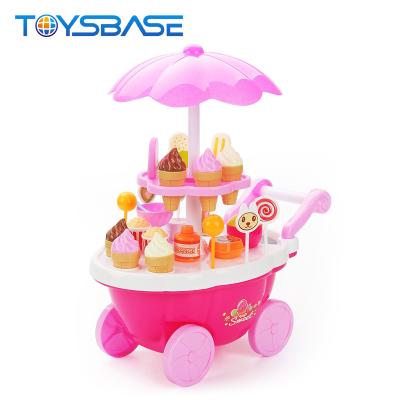 China Plastic Mini Candy Cart Toy With Light And Music Play Set For Kids 65x56x79cm for sale