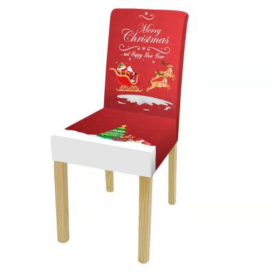 China Home Washable Universal Spandex Christmas Chair Cover Elastic Seat Cover for sale