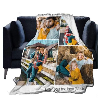 China Anti-Static Custom Blanket With Picture Customized Throw Blanket Blanket Sublimation Blank For Kids Adults Family for sale