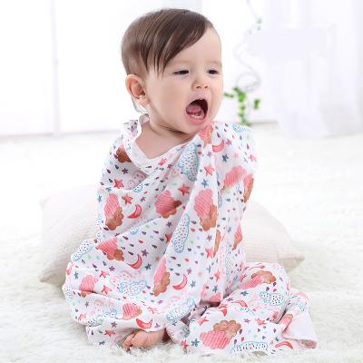 China New Baby Care Soft Organic Cotton Anti-pilling Bath Towel Infant Wrap Stroller Receiving Blankets for sale