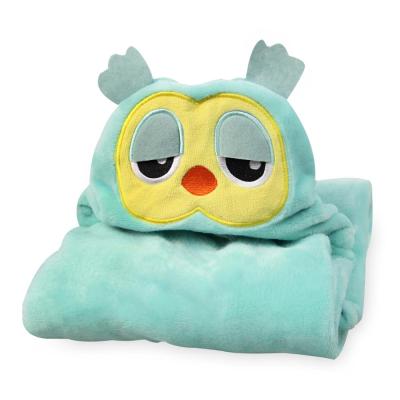 China Amazon Cheap Cute Super Soft Anti-pilling Blanket Baby Gift For Baby Bath And Home Hood Blanket for sale