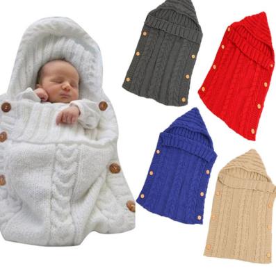 China Anti-pilling Newborn Baby Wraps Blanket Wool Knitting Infant Wrap Baby Blanket for sale