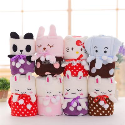 China Anti-pilling Lovely Safe Wholesale Animal Design Printed Coral Fleece Baby Blanket Baby Flannel Blanket for sale