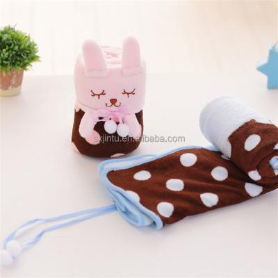 China China Baby Blanket Cotton Safe And Harmless Plush Bear Anti-pilling Baby Animal Safety Blanket With Animal Toy for sale