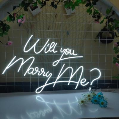 China High Quality Colorful Intelligent Control CNS Neon Light Sign Beer Store/Remote Control Switch/Normal You Will Marry Me Neon Sign for sale