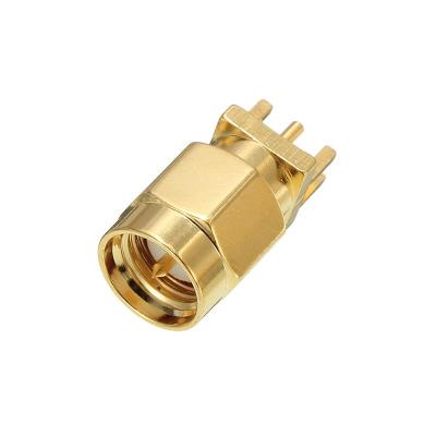 China RF SMA Male PCB Mount RF Coaxial Connector SMA Microstrip Bulkhead RF Connector for sale