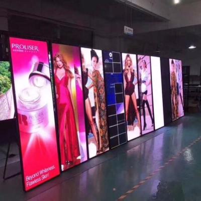 China New product HD p2.5 64*192cm indoor full color indoor mirror video slim poster led display for store for sale