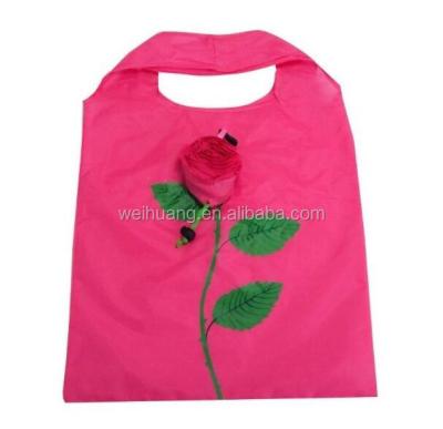 China Popular Rose Shape Folding Style Collapsible Bag With Custom Logo Printing for sale