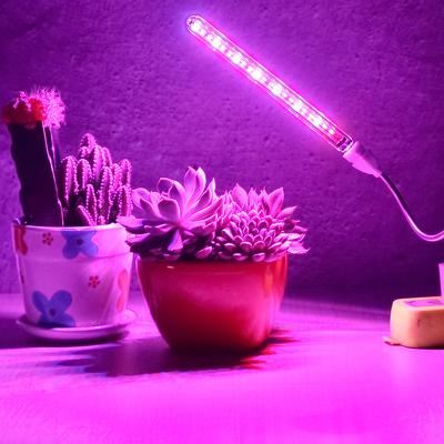 China 10W USB Led To Grow Light Portable USB LED Plant Grow Light Full Spectrum DC5V Flexible Phyto Lamp 21 LED Indoor Rotation Light for sale