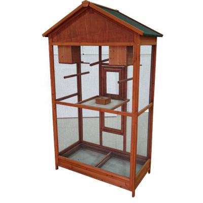 China Sustainable New Design Hot Sale Outdoor Wooden Bird Cage for sale