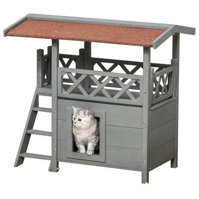 China Pet House Water Resistant Breathable Solid Wood Outdoor Kennel for sale