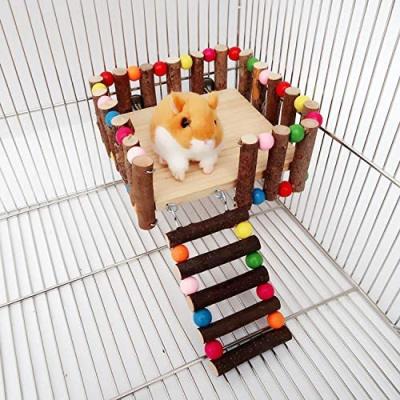 China Animal House Viable Small Hamster Toy Platform Playpen Guinea Pig Cage Shelf Ladder Play Set for sale