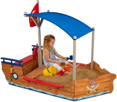 China Factory direct wooden children's play sandbox boat sandbox for sale