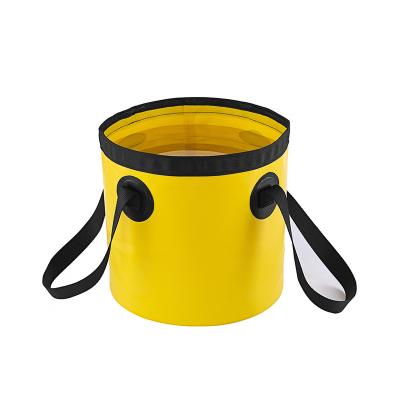 China Portable Folding 20L Water Bucket Water Storage Container Viable Outdoor Storage Bag Bucket With Handle For Fishing Car Wash Camping for sale