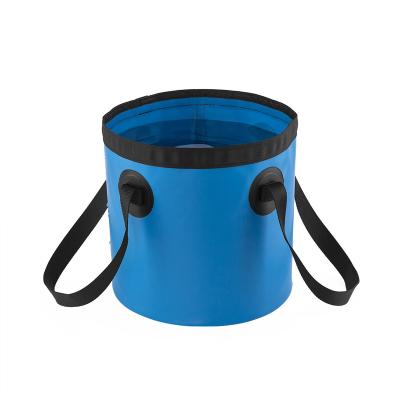 China Portable Folding 12L Water Bucket Water Storage Container Viable Outdoor Storage Bag Bucket With Handle For Fishing Car Wash Camping for sale