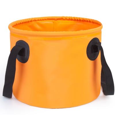 China 20L Sustainable Reinforce Bottom Outdoor Folding Portable Water Bucket For Fishing Car Wash Camping Foot Bath for sale