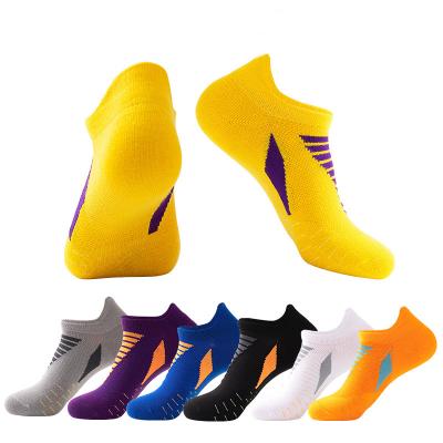 China Breathable Unisex Athletic Ankle Socks Ventilation Sports Colorful Low Cut Socks For Running for sale