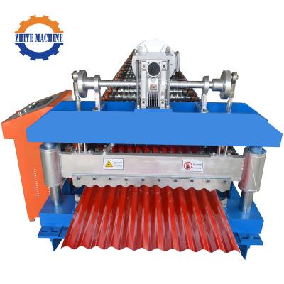 China Construction worksÂ   Color Steel Roofing Sheet Corrugated Steel Tile Roll Forming Machine Corrugated Profile Sheet Forming Equipment for sale