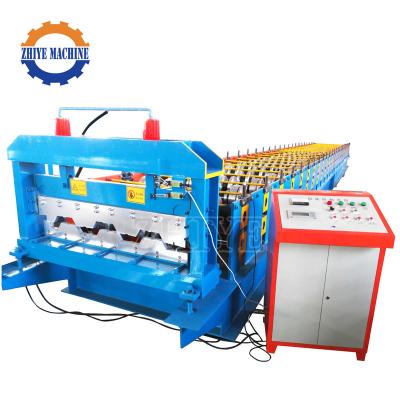 China New Type GI 1.2 Mm Thickness Floor Profile Steel Decking Roll Forming Machine for sale