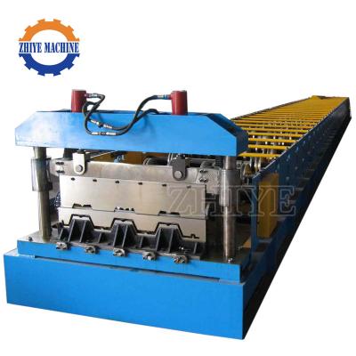 China Large GI Building Material High Speed ​​Steel Profile Deck Floor Roll Forming Machine Steel Floor Decking Production Line for sale