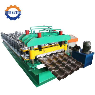 China Factory PPGI GI Roofing Tile Glazed Tile Roll Forming Machine for sale