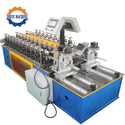 China PLC Gypsum Board Ceiling Steel Furring Channel Making Machine Omega Channel Roll Forming Machine for sale