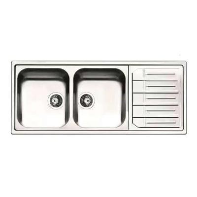 中国 Stainless Steel Kitchen Sink With Drainboard Rust Resistant Durable 販売のため