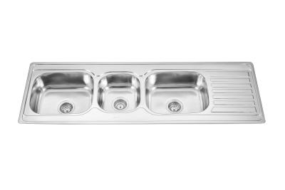 中国 二重Drainboard 120x60cmの溶接のステンレス鋼の流し 販売のため