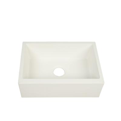 China 3-1/2 de” dissipador da bacia dos cristais de quartzo Matte White Farmhouse Sink 80% único à venda