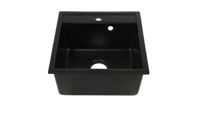 China escorredor de pratos superior 480*450mm de Matt Black Kitchen Sink With da montagem de 210mm à venda