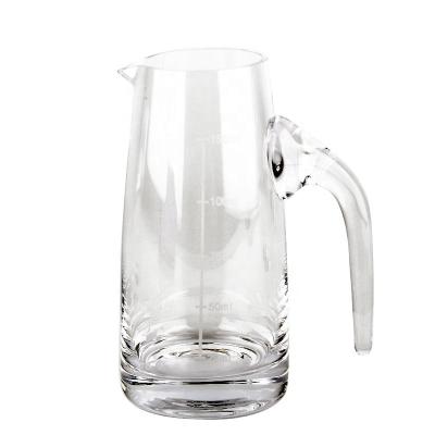 China Factory direct sale high quality lead free glass transparent polishing wine dispenser with handle whiskey decanter for sale