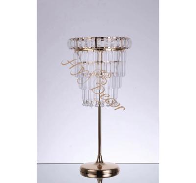 China Romantic Wedding Decoration HY Luxury Wedding Metal Clear Acrylic candelabra centerpieces Decorations Flower Stand Centros De Mesa for sale