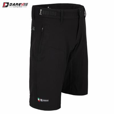 China Custom Darevie MTB Shorts Antibacterial Black Baggy Mountain Bike Cycling Short Quick Sloped Bottoms Bottoms With Pocket for sale