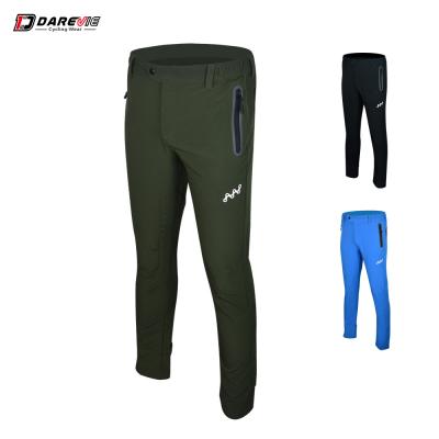 China Custom Darevie Antibacterial Mountain Bikes Pants 2 thoughtful pockets with zipper for big shortage mtb downhill cyaling pants along for sale