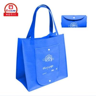 China Eco Friendly Reusable Non Woven Folding Tote Bag Personalized Essence Customized Luxurious Custom Logo Printed Portable Easy Carry Shopping for sale