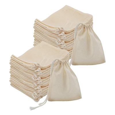 China Eco Friendly High Quality Custom Shopping Small Gift Bag Tote Factory Price Organic Cotton Drawstring Bags for sale