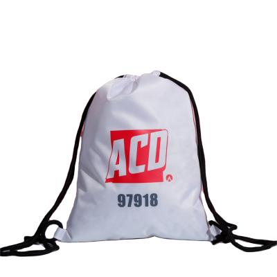 China Eco Friendly Custom Promotional Cheap 210d Logo Polyester Printing Drawstring Bags for sale