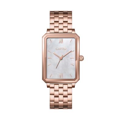 China Water Resistant MOP Dial 316L Stainless Steel Band Chinese Wholesale Real Vintage Ladies Watches Luxury Square Shape Retro Women Watches On Sale for sale